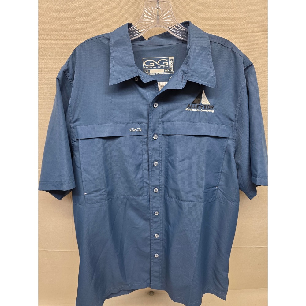 GameGuard Outdoors Mens‎ Blue Short Sleeve Fishing Shirt LG Alleyton Resource Co